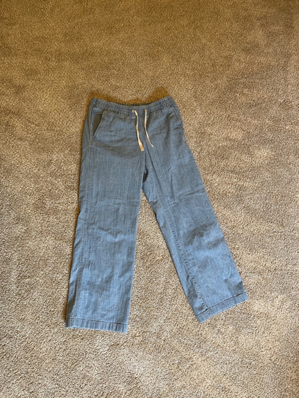 LL Bean pull on chambray pants - Picture 3 of 5